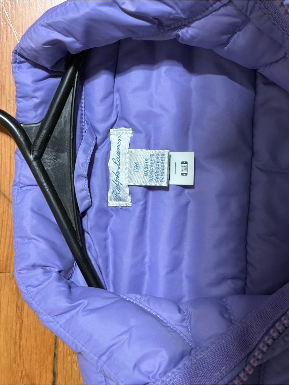 Ralph Lauren bright purple Quilted Puffer Jacket